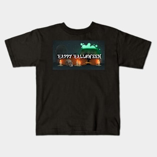 Happy Halloween (letters with BG) Kids T-Shirt